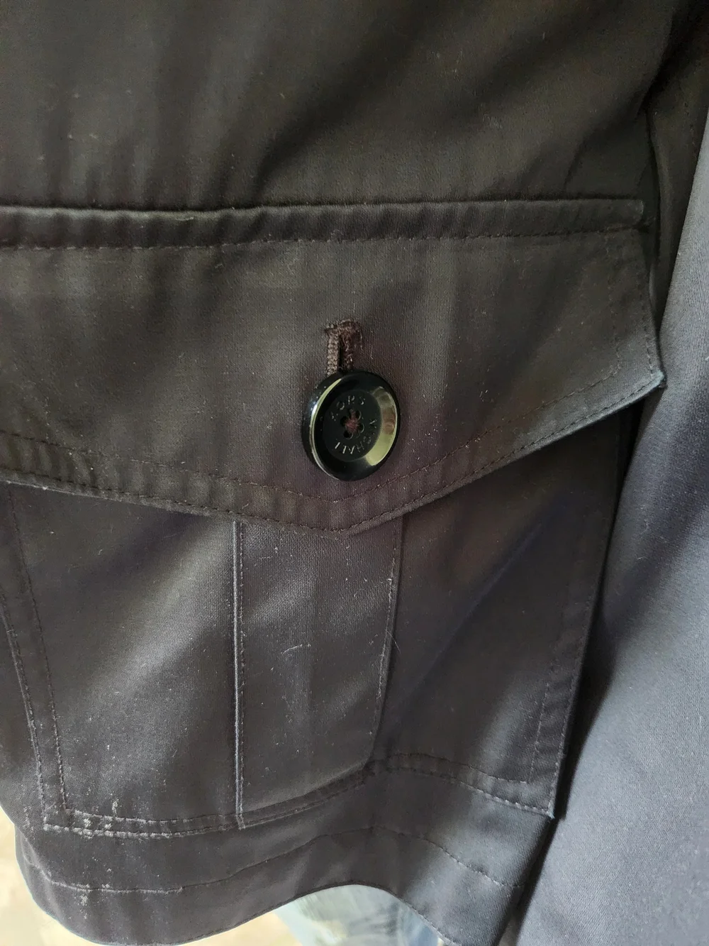 Michael Kors Black Hooded Utility Jacket with Belt